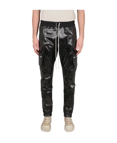 Rick Owens Elasticated Cargo Pants In Black