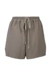 Rick Owens Elasticated Drawstring Shorts In Gray