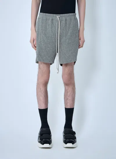 Rick Owens Elasticated Waist Jersey Shorts In Gray