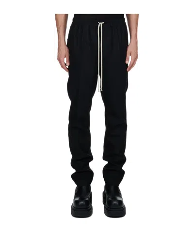 Rick Owens Elasticated-waistband Trousers In Black