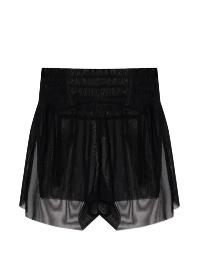 Rick Owens Elasticated-waistband Shorts In Black