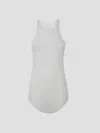 Rick Owens Elegant Basic Rib Tank Top In White
