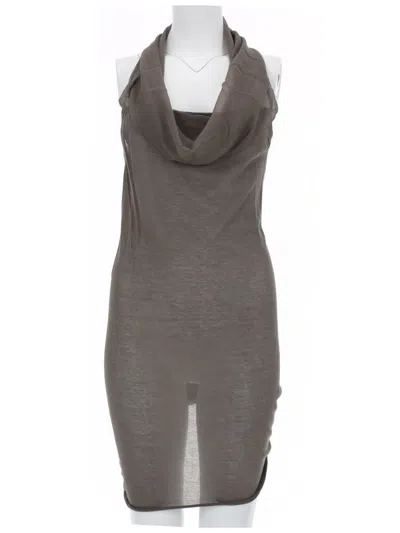 Rick Owens Elegant Mini Top With Luxurious Silk Detail In Gray
