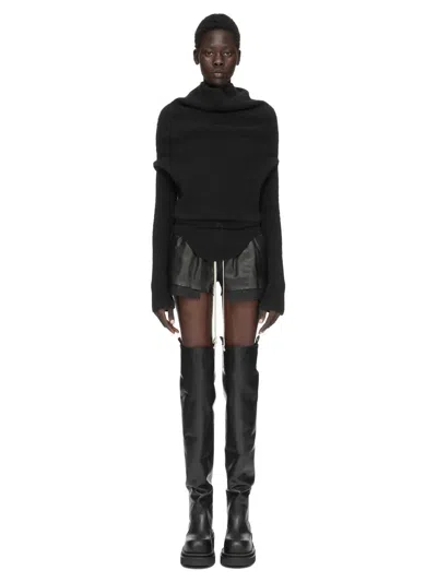 Rick Owens Elegant Tailored Trousers With Button Closure For Women In Black