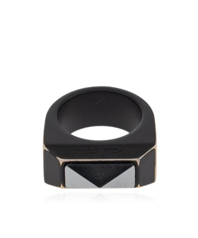 Rick Owens Pyramid Ring In Black