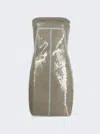 Rick Owens Sequined Bustier Minidress In Multi