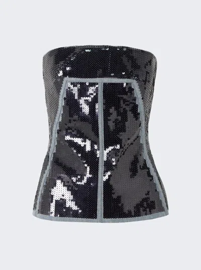 Rick Owens Embroidered Denim Top Blue