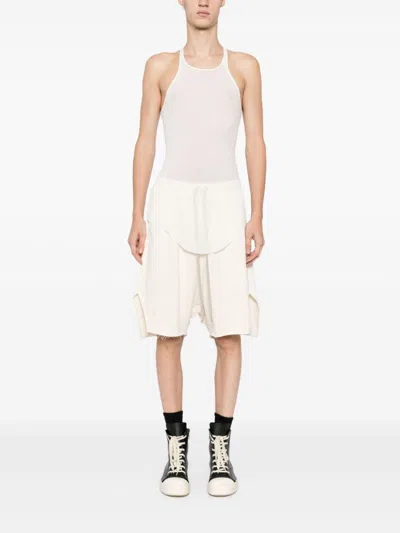 Rick Owens Shorts Mit Logo-stickerei In Nude