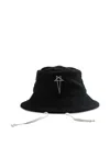 Rick Owens Embroidered-motif Bucket Hat In Black