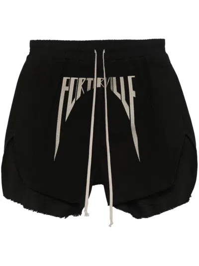 Rick Owens Black Porterville Long Boxers Shorts