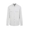 Rick Owens Long-sleeved Overshirt In Beige