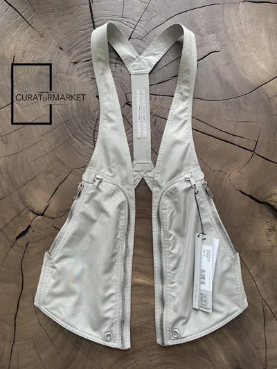 Pre-owned Rick Owens Eu46 Pearl Bauhaus Multi Pocket Utility Vest Ss24 Lido In Sand