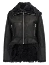 Rick Owens Exploder Zip-front Leather Jacket In Black