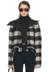 Rick Owens Exploder Checked Virgin Wool Jacket In Black