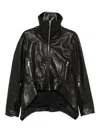 Rick Owens Exploder Leather Jacket In Black