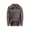 Rick Owens Brown Jacket With Reversible Design And Asymmetric Hem In Leather Woman In Brown