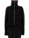 Rick Owens Tailored Jacket With High Collar And Long Sleeves In Black