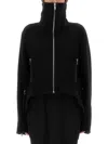 Rick Owens Tailored Jacket With High Collar And Long Sleeves In Black
