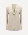 Rick Owens Corduroy Blazer Peak Lapels In Neutral