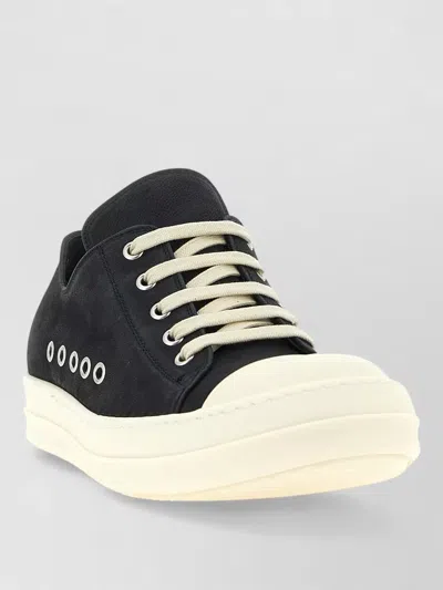 Rick Owens Extreme Low Top Lace Up Sneakers In Black
