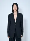 Rick Owens Single-breasted Buttoned Blazer In Black