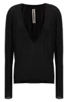 Rick Owens Extreme V-neck Sweater Clothing In Black