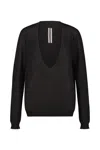 Rick Owens Extreme V-neck Sweater Clothing In Black