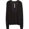 Rick Owens Extreme V-neck Virgin Wool Sweater In Black