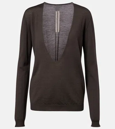 Rick Owens Extreme Virgin Wool Sweater In Black