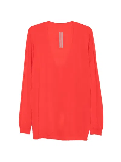 Rick Owens Extreme V-neck Sweater In Orange
