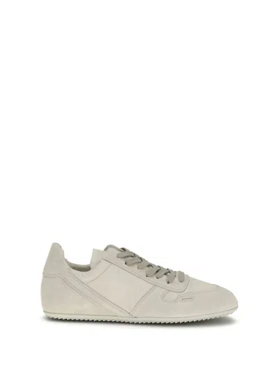Rick Owens Fabric And Leather Shoes In White