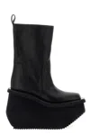 Rick Owens 14mm Factory Topstitching Platform Boots In Black
