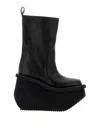 Rick Owens 14mm Factory Topstitching Platform Boots In Black