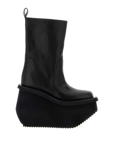 RICK OWENS FACTORY ANKLE BOOTS