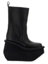 Rick Owens 14mm Factory Topstitching Platform Boots In Black