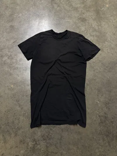 Pre-owned Rick Owens Faded & Distressed Tee In Black