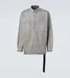 Rick Owens Faded Denim Shirt In Gray