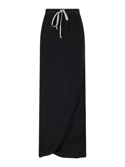 Rick Owens Maxi Skirt In Black