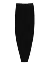 Rick Owens Women Soft Pillar Wool Long Skirt In Black