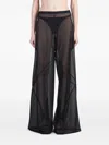 Rick Owens Bias Farrah Sheer Wide-leg Trousers In Black
