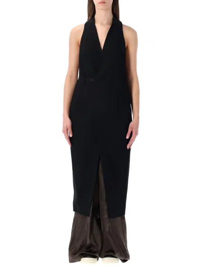 Rick Owens Fashion-forward Women's Mini Coat For Ss26 In Black