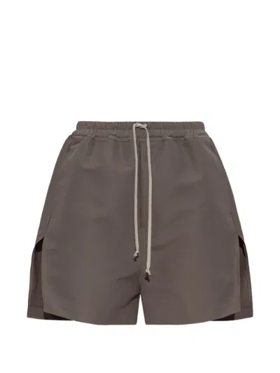 Rick Owens Faun Drawstring Shorts In Gray