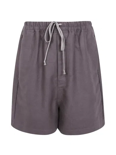 Rick Owens Faun Elasticated-waistband Shorts In Gray