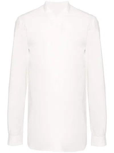Rick Owens White Faun Shirt In Ivory White
