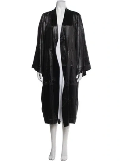 Pre-owned Rick Owens Faux Leather Jacket In Blue