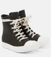 RICK OWENS FELT HIGH-TOP SNEAKERS