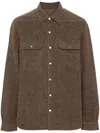 Rick Owens Drkshdw Shirt With Iconic Logoed Ribbon In Brown
