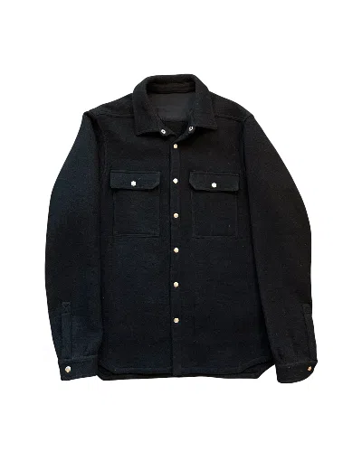 Pre-owned Rick Owens Felted Shirt Jacket In Black
