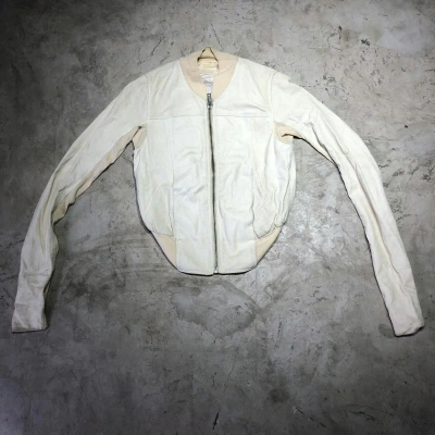 Pre-owned Rick Owens Femme Milk Lamb Leather Jacket In White Milk