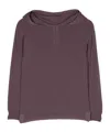 Rick Owens Fine-knit Virgin Wool Hoodie In Brown